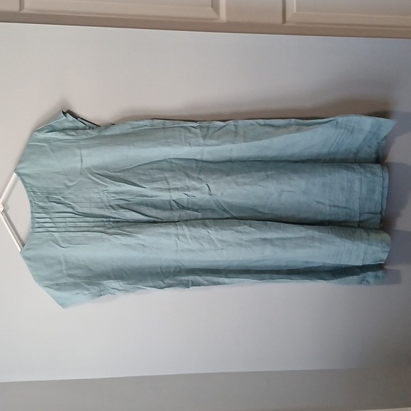 Sundance 100% Linen Light Blue Midi Dress Womens Size Large - Picture 6 of 6